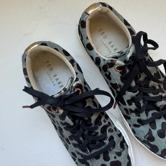 Ted Baker Lephie Animal Print Calf Hair Sneakers - Picture 5 of 13